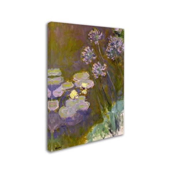 Claude Monet 'Waterlilies And Agapanthus' Canvas Art,18x24